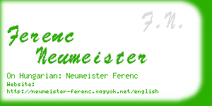 ferenc neumeister business card